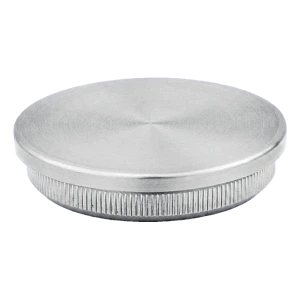 Platt påslagbar slutkåpa för räckesrör Ø42,4 mm AISI 304 satinfinish