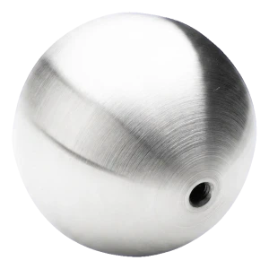 PINOX skruvmonterad ihålig balustradkula Ø100 mm M10 – rostfritt stål satin