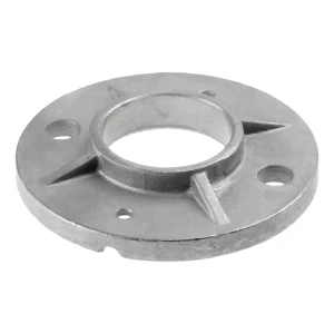 Monteringsfot flänsmonterad för räcke ⌀42,4 mm – stål med hål