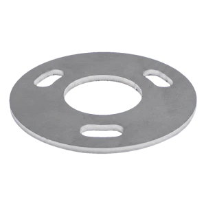 Stolpfot för räckstolpe till svetsning fi 100 mm – rostfritt stål AISI 304, system 42,4