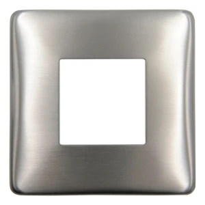 Maskerings-rozett kvadratisk 90×90 mm för räckprofil 40×40 – rostfritt stål AISI 304 satinerad