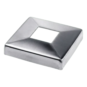 Täckrosett för räcke fyrkant 108×108 mm för profil 40×40 – rostfritt stål, blank