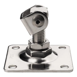 PSG justerbart grindgångjärn M20 med skylt 100×100 mm – rostfritt stål AISI 304