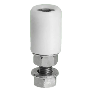 PSG ledrulle för grind FI 43 mm vit med skruvfäste M16