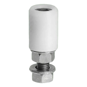 PSG grindstyrningsrulle för grind FI 40 mm vit med gängad axel M16