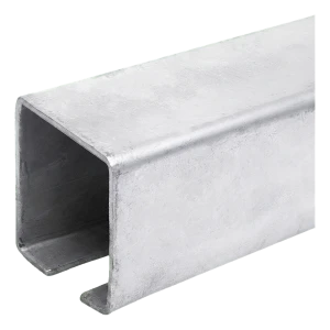 PSG stålskena för skjutportar – U-profil 50×50 mm, längd 6000 mm