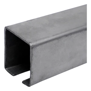 PSG körskena C-profil stål för skjutportar 80×80 mm – 7000 mm