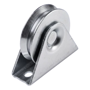 PSG grindrulle med V-spår ⌀ 88 mm med fäste – för skjutgrind på räls