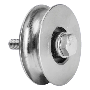 PSG grindhjul för grind typ 'O' ø 70 mm för rund räl – galvaniserad