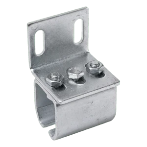 PSG sidofäste för skena till skjutport 50×46 mm – galvaniserad, justerbar